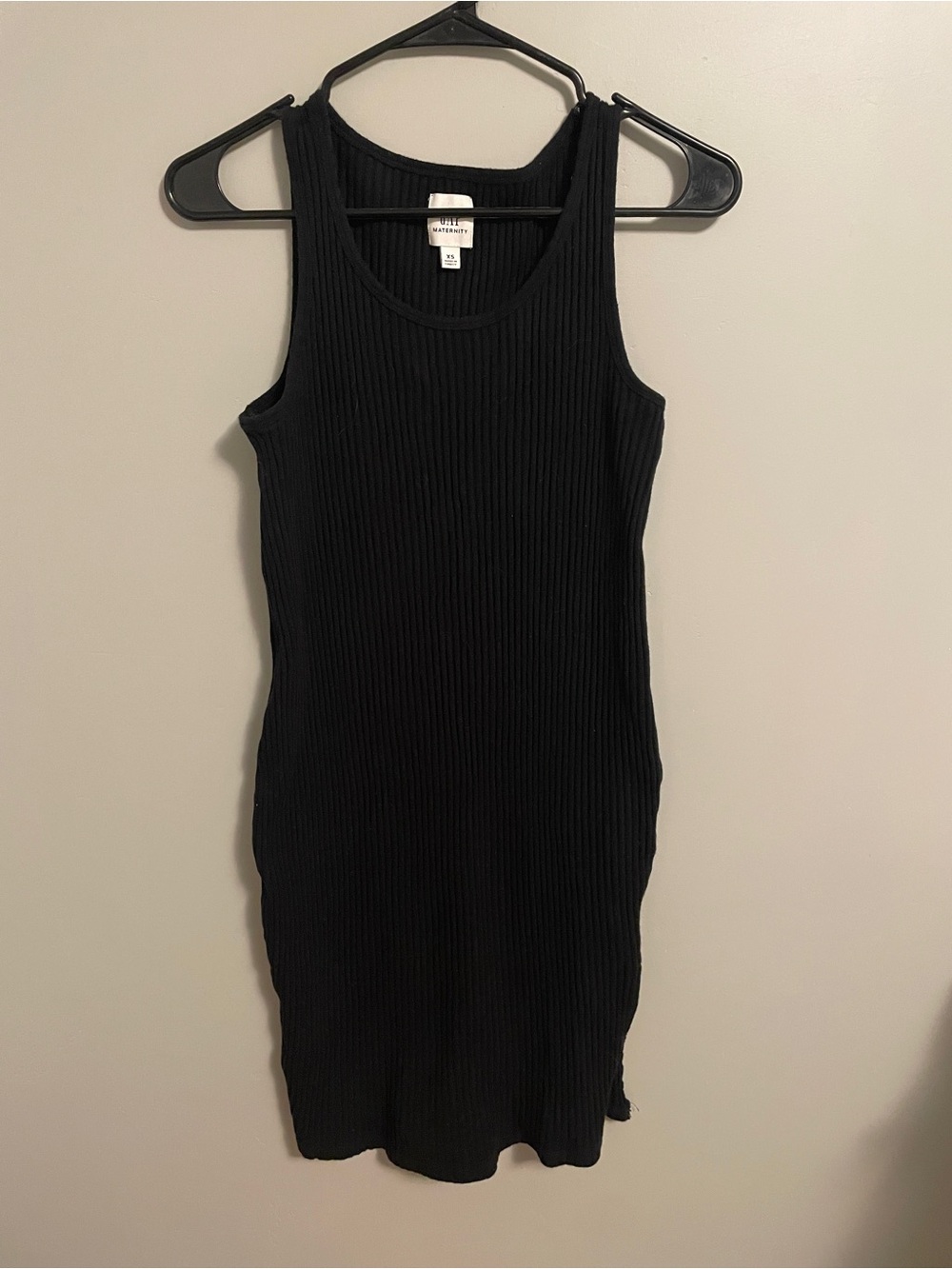 GAP Maternity Black Ribbed Knit Tank Dress